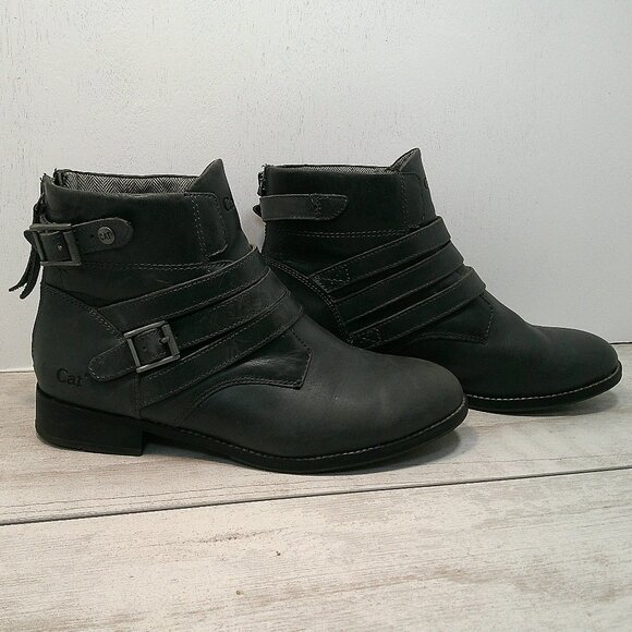 Cat Footwear Women's Vivienne Gray Size 8 Side Buckle boots, Western, - Picture 1 of 10